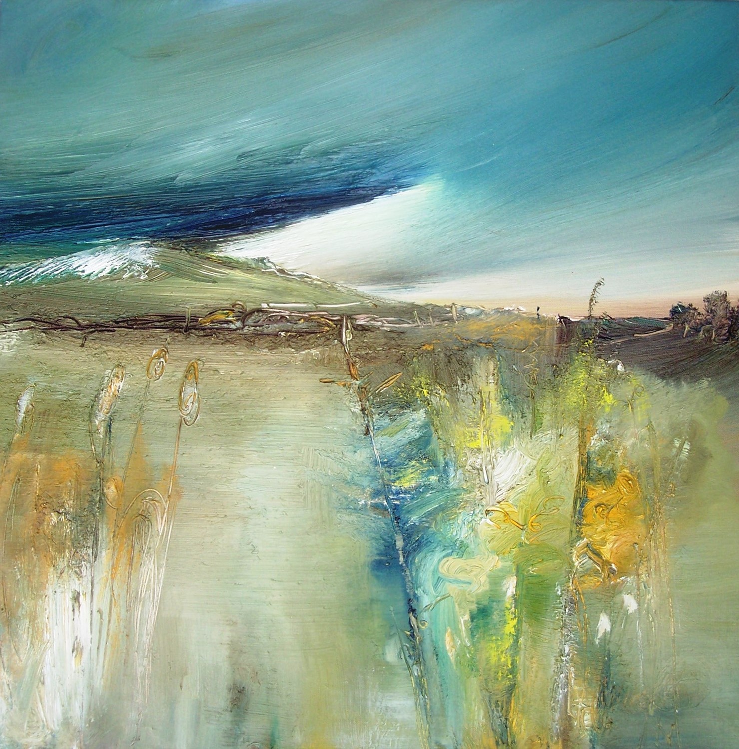 'In shadow of the glade 93x 93 cm Oil' by artist Rosanne Barr